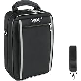 VANPHY Clarinet Case Bb Clarinet Bag for 17-Key Clarinet Black | 1680D Oxford Waterproof Fabric, Padded Clarinet Case with Backpack Straps, Shoulder Strap &amp; Soft Handle