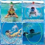 TOPWAYS Swimming Training Diving Pool Toys 80 cm Green Orange Ring view 2