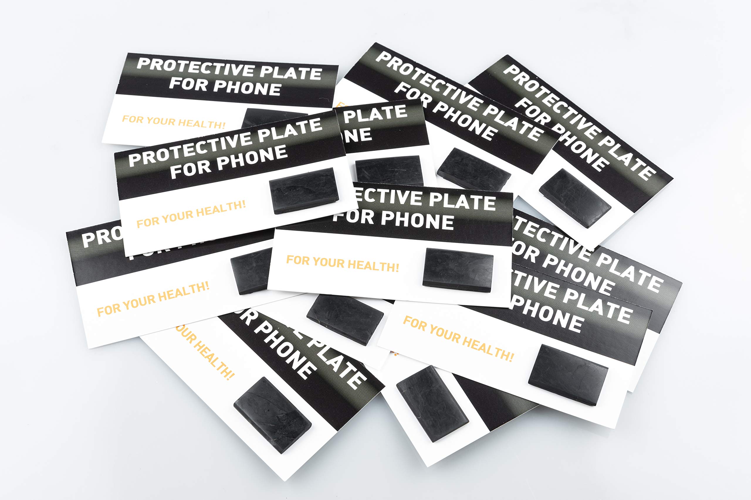 SN NATURSTEIN UG - Shungite Plate for Phone Polished | Gem Stone from Karelia - 12 Units