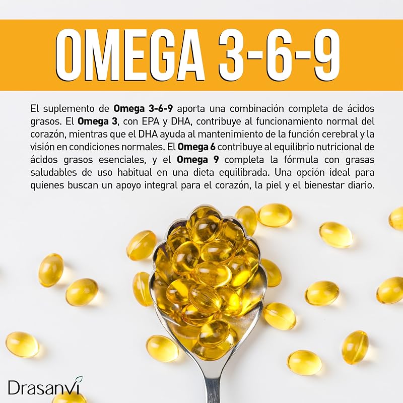 Omega 3-6-9 Drasanvi Nutrabasics con Aceite de Onagra y Lino en 24 Perlas