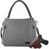 LarKoo Concealed Carry Crossbody bag with removable pistol holster for women handbag Hobo purses Tote Bag