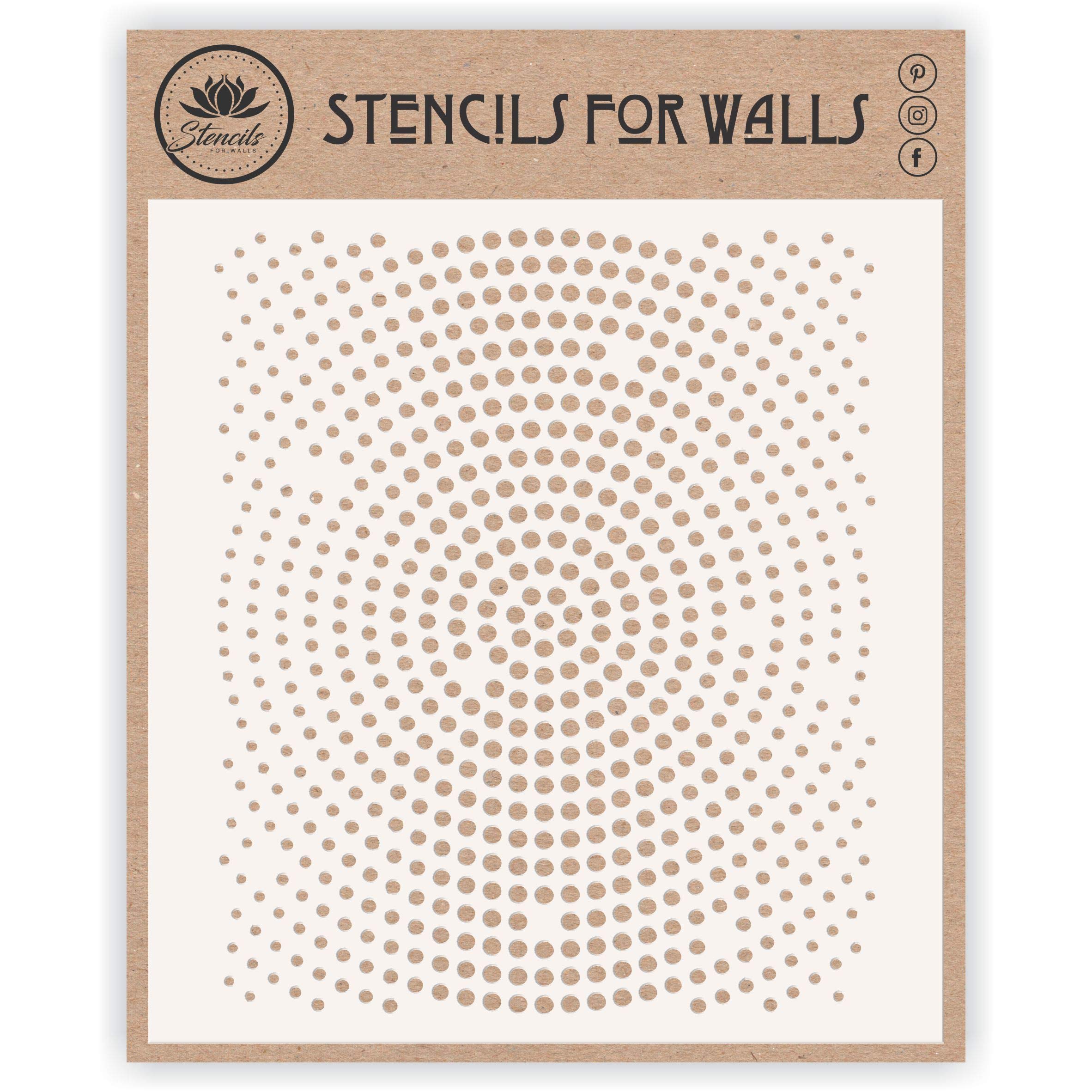 Grunge Circles Cake Stencil, 20.32 x 24.13 cm - Stencils for Walls Original Cake & Cookie Stencil use to Add Texture, Design and Accents to Any Cake, Cookie or Cupcake