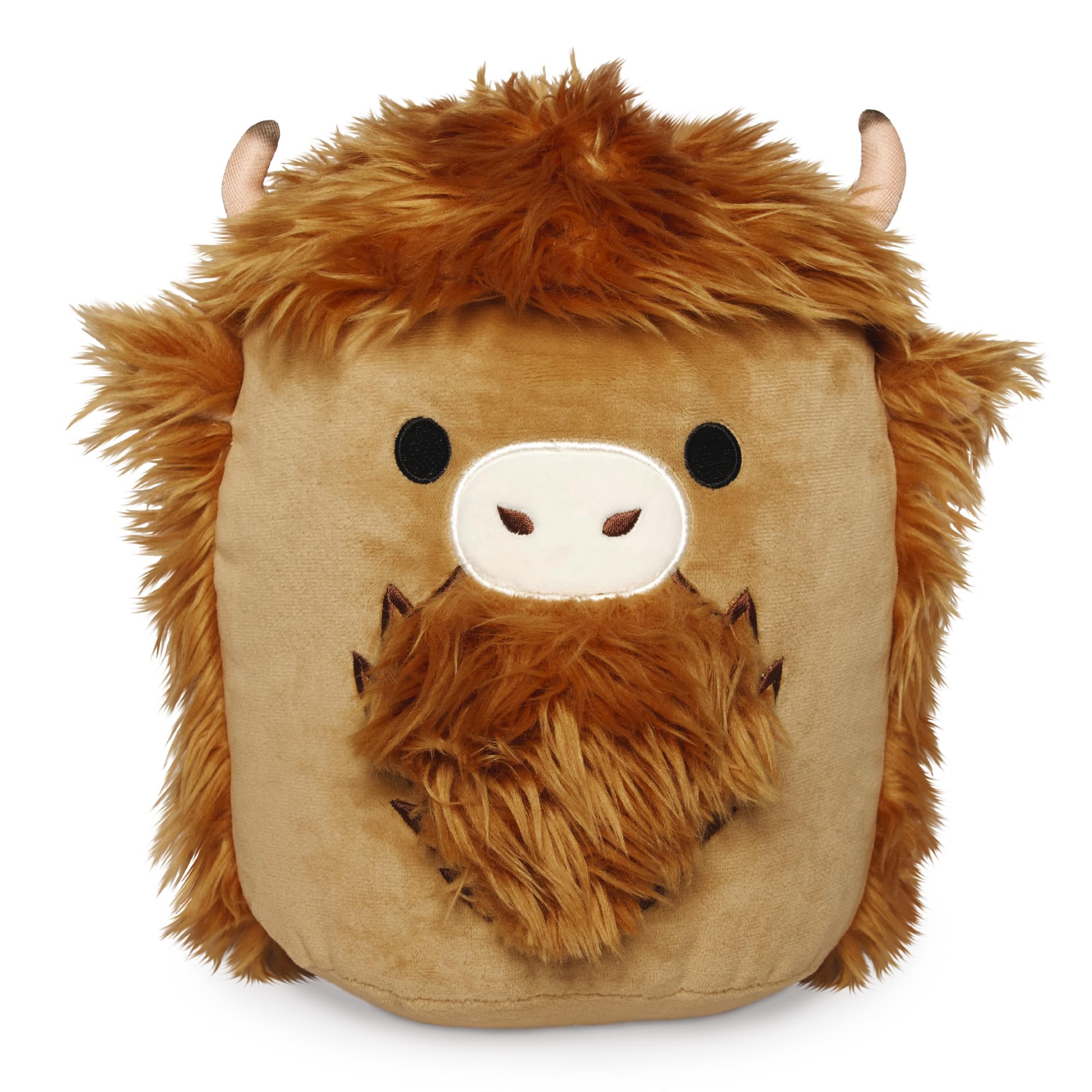 Living Nature Large Squish Highland Cow Brown Plush Toy | Cute Scottish Gifts | Soft Toy Gift for Kids | Naturli Eco-Friendly Plush | 30cm