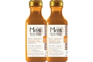 Maui Moisture Curl Quench + Coconut Oil Shampoo + Conditioner to Hydrate and Detangle Tight Curly Hair, Softening Shampoo, Vegan, Silicone & Paraben-Free, 13 Fl Oz