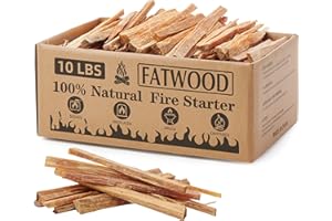 MEDERLO 10 Lbs Fatwood Fire Starter Sticks, 100% Natural Kindling, Pine Firewood Firestarter for Campfire, Stove, Fireplace, Bonfires, Grill