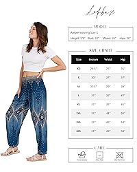 LOFBAZ Harem Pants for Women Yoga Boho Hippie