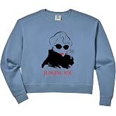 Women's The Devil Wears Prada Judging You Miranda Priestly Pop Art Comfort Colors Crop Sweatshirt