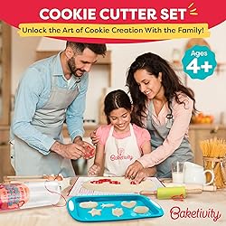 Baketivity Cookie Cutter Set For Kids, 24 Assorted