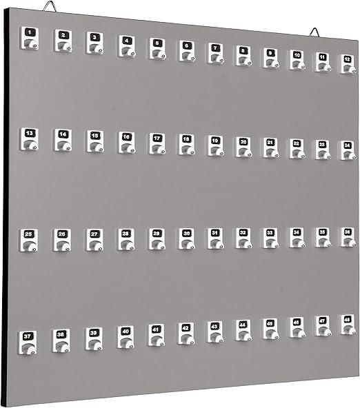 Key Holder, Key Rack 48PWE with 48 Extra Space Numbered Hook for Car Keys with