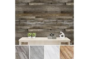 URBAN DECOR MAGICWOOD Urban Decor Wall Panels, Easy Peel and Stick self Adhesive Vinyl Tiles for Kitchen Bedroom Doorways Backsplash Planks with Vintage Farmhouse Wood Pattern (Brown Mix)