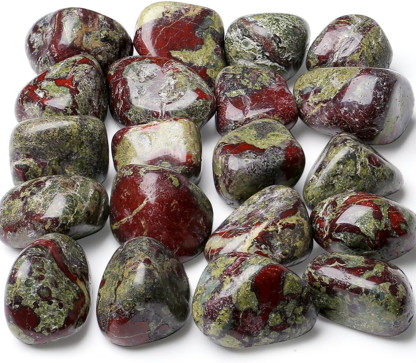 Indoor Fountains & Accessories - MAIBAOTA Dragon Bloodstones Natural Polished Tumbled Stones Crystal Rocks Natural Gemstones Vase Filler Decorative Stones 200 Gram