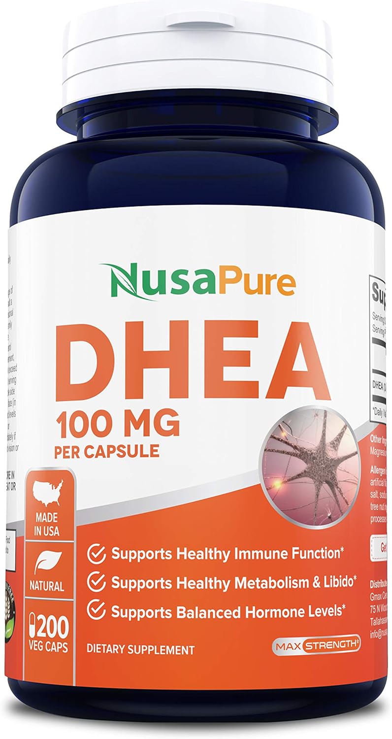 DHEA 100mg 200 Veggie Capsules (Vegetarian, NonGMO