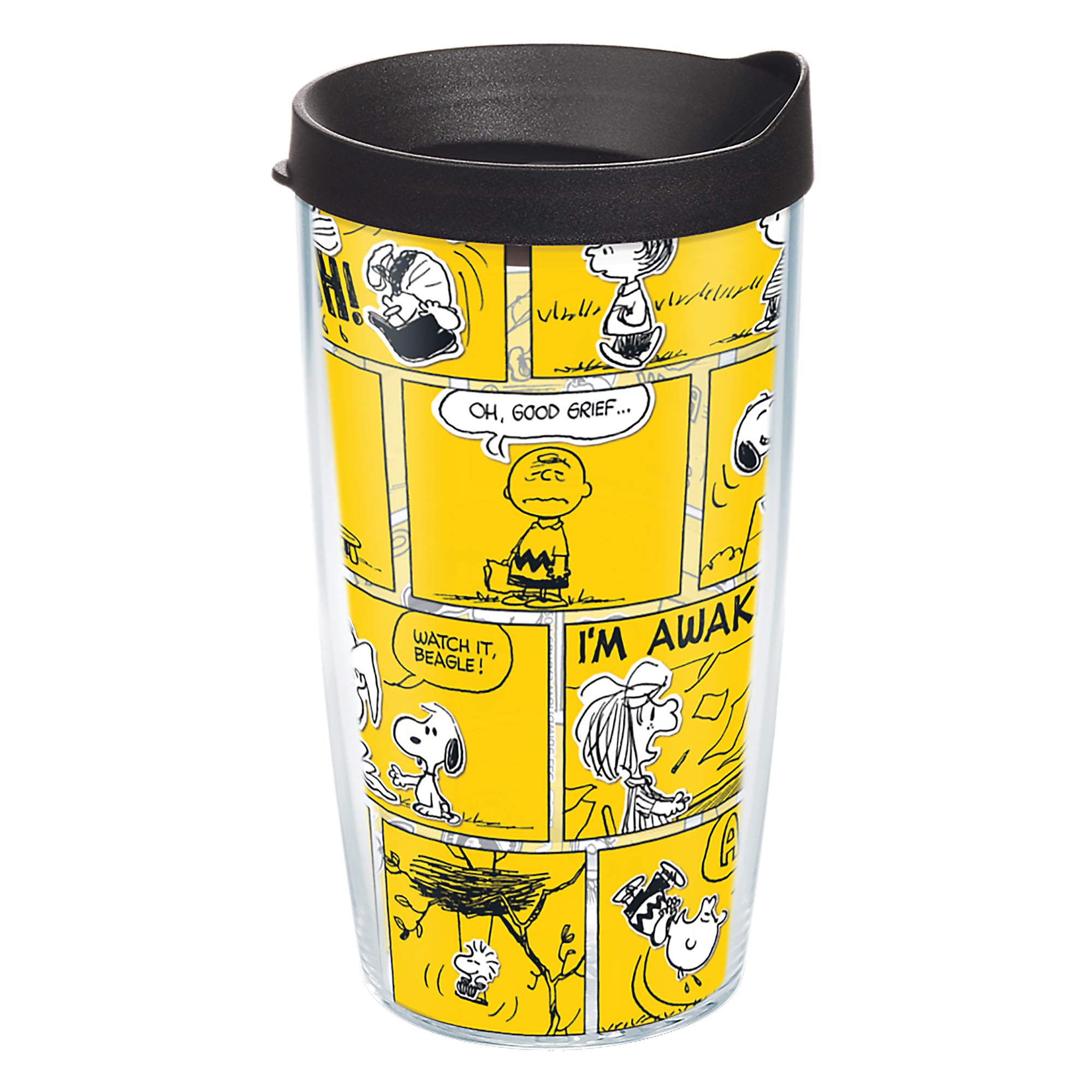 Tervis Peanuts-70th Comic Strip Made in USA Double Walled Insulated Tumbler, 1 Count (Pack of 1), Clear