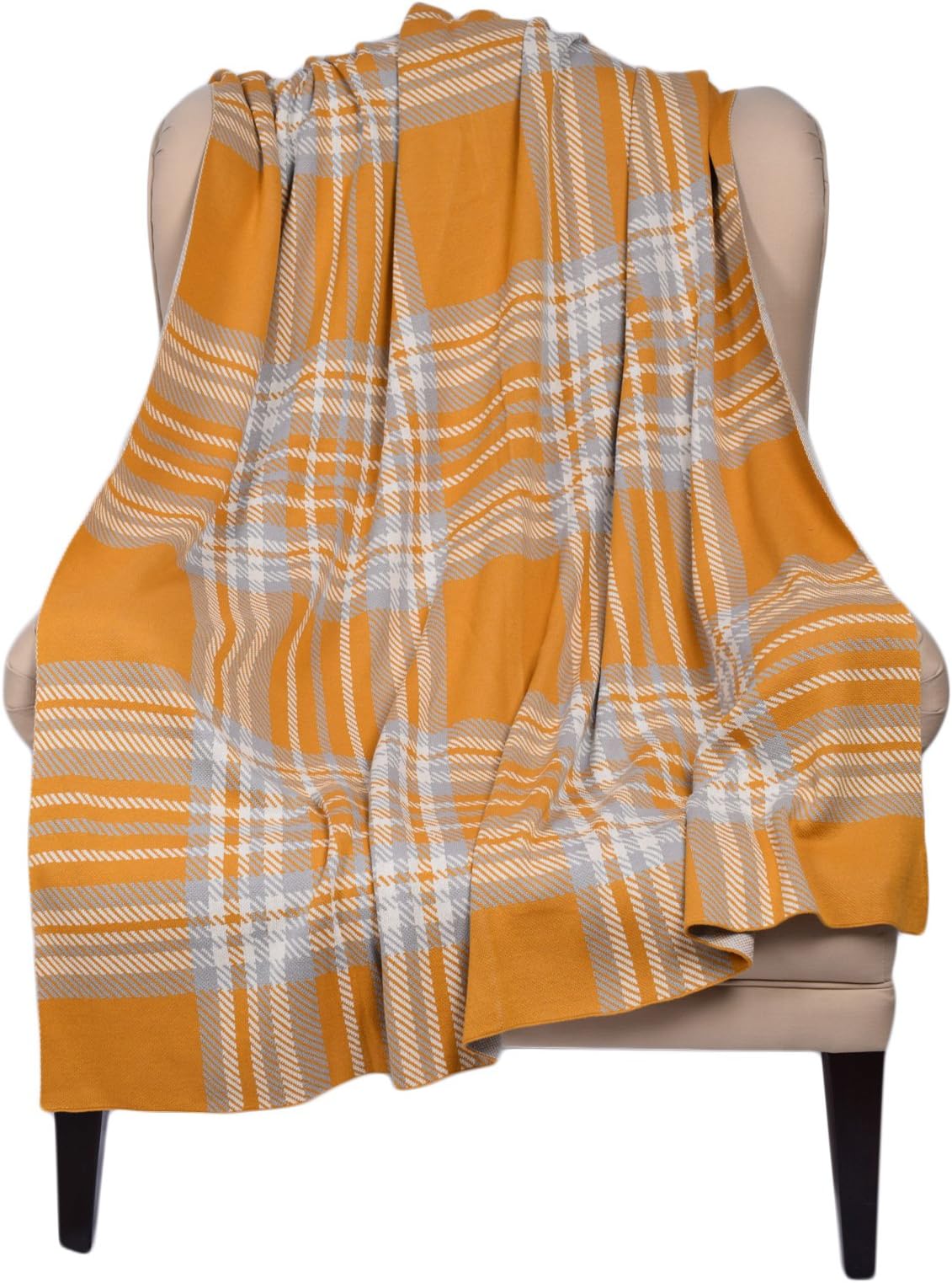Norry Design100% Cotton Knit Throw Blanket- Throws and Blankets Sofa Couch Blanket–50”X60” Indoor–Outdoor Throw Blanket 11x13x2.25 Multi