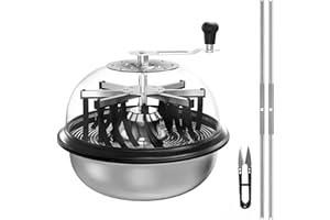 iPower Bud Leaf Bowl Trimmer 16" with Sharp Stainless Steel Blades, Twist Spin Cutting for Buds, Leaves, Flowers, Hydroponics Plants