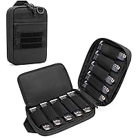 DSLEAF Tactical Pistol Magazine Storage Bag, MOLLE Mag Pouch Hold Up to 10x Most Single/Double Stack Magazines (Patent Design