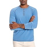 Nutria Men's Henley Shirt Long Sleeve Fashion Casual T-Shirt Autumn Tee Slim Fit with Button U15A