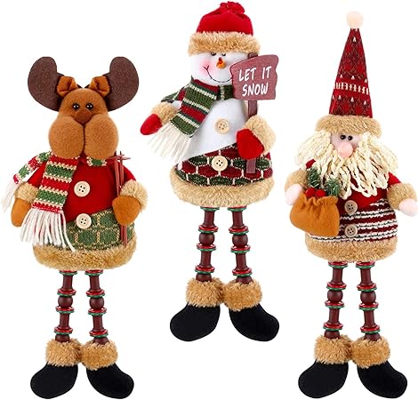 Immagini Pupazzo Di Neve Natale.3 Pezzi Natale Seduto Babbo Natale Pupazzo Di Neve Renna Natale Ornamento Gambe Lunghe Tavolo Camino Arredamento Decorazione Figurine Di Natale Peluche Babbo Natale Pupazzo Di Neve Alce Amazon It Casa E Cucina