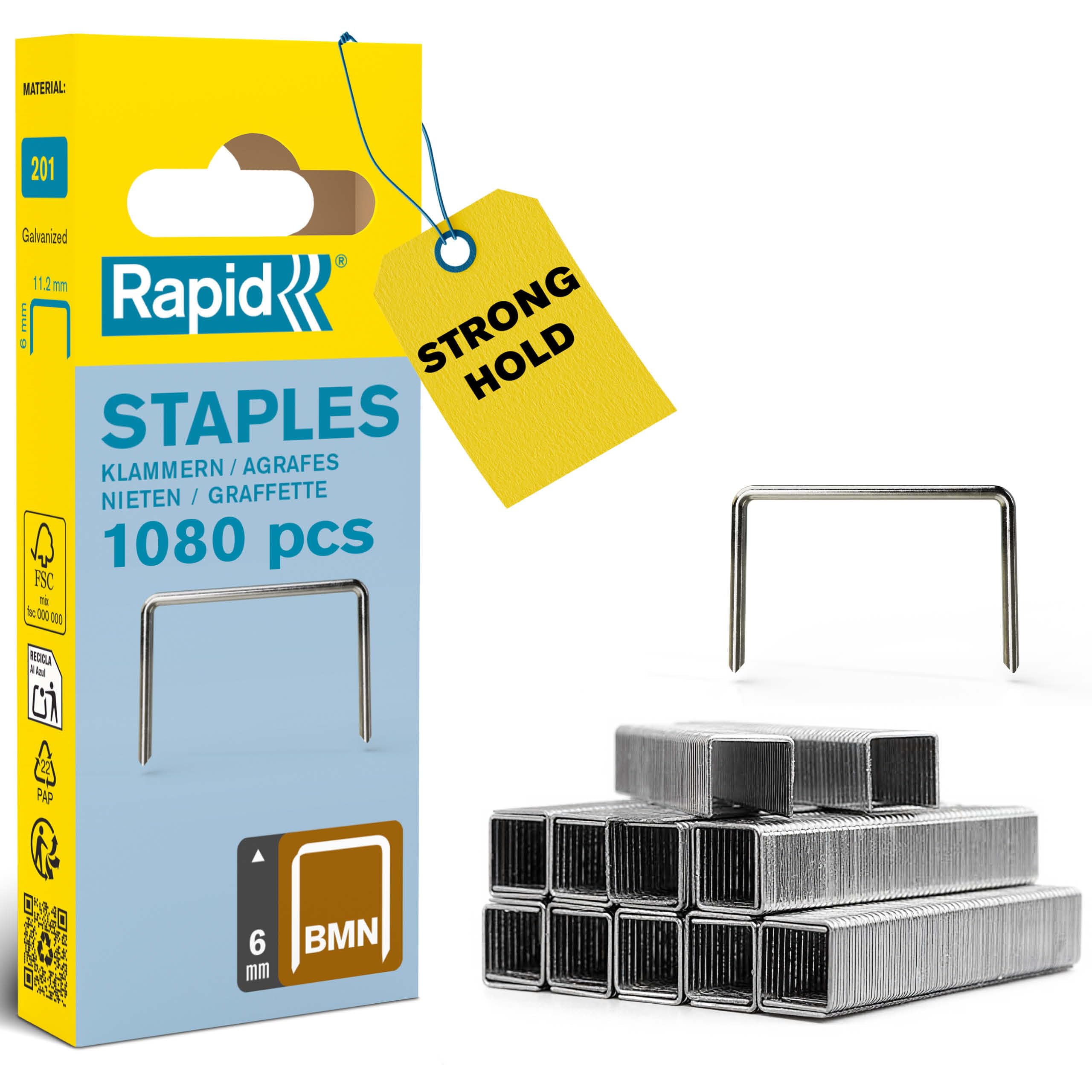 Rapid High Performance BMN Staples, Leg Length: 6 mm, 40109555 - 1080 Pieces