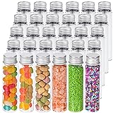 DEPEPE 30pcs 50ml Clear Flat Plastic Test Tubes