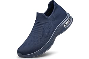 YHOON Mens Walking Shoes Slip on Lightweight Running Shoes Workout Athletic Tennis Shoes Gym Sneakers