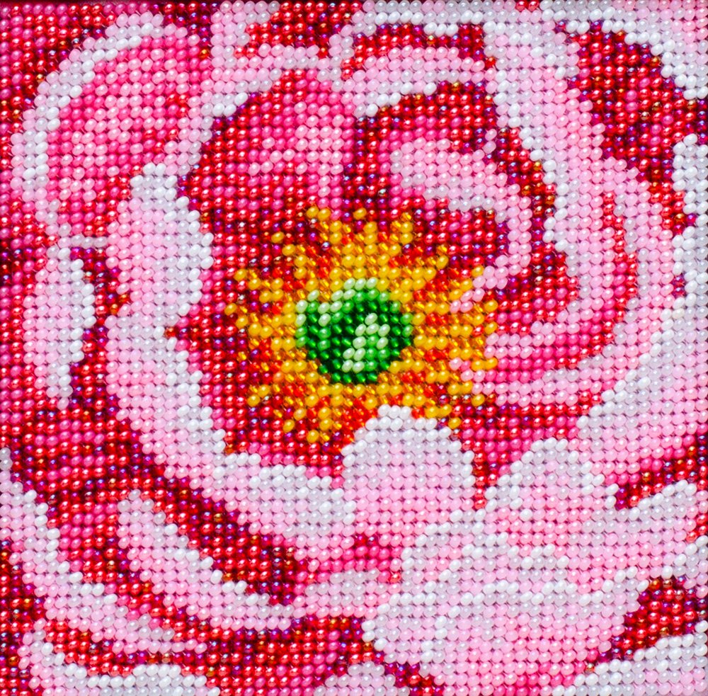 "Tender Touch" Beads Embroidery kit; Contemporary Embroidery; Gift idea; Needlepoint Design; Decor; Seed Beads Preciosa;