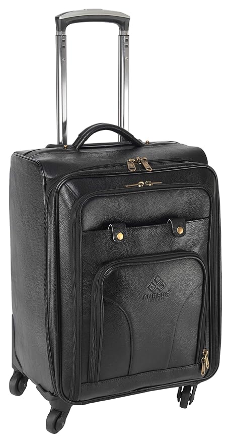 leather trolley suitcase