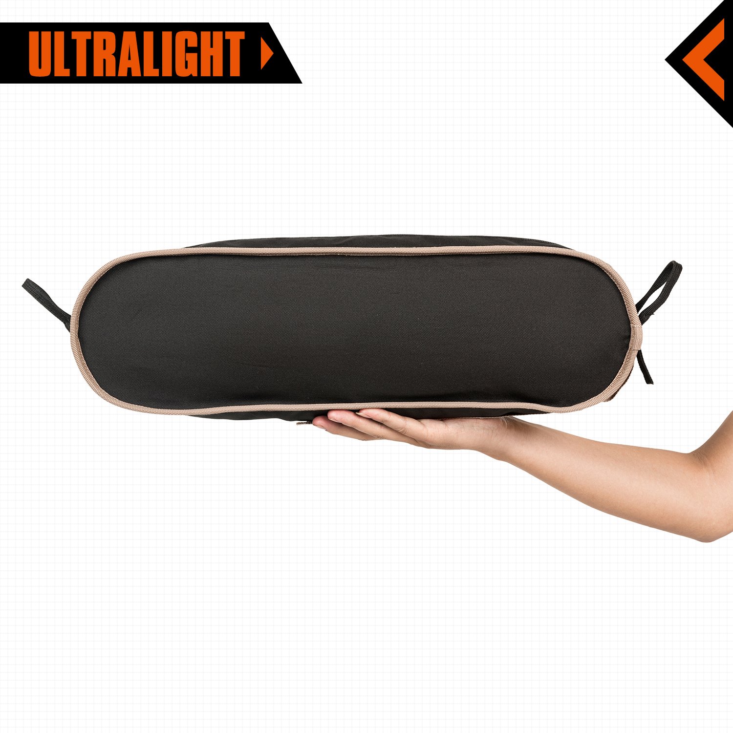 KingCamp Ultralight Compact Strong High Back Folding Chair with Armrest Cup Holder, Only 3.7 lbs