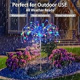 FANSIR Solar Garden Lights Outdoor 3 Pcs Fireworks with Remote 8 Modes 120 LEDs view 3