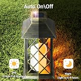 OxyLED Solar Lanterns for Outside 2 Pack IP44 Auto On Off Warm White LED view 5