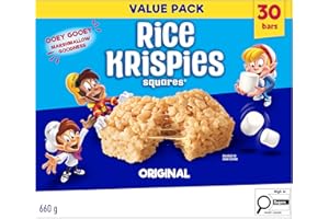 Kellogg's Rice Krispies Square Bars 660g Jumbo Pack-Original, 30 Cereal Bars {Imported from Canada}
