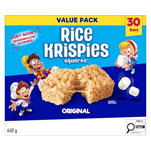 Rice Krispies Squares Bars 660g Jumbo Pack-Original, 30 Cereal Bars