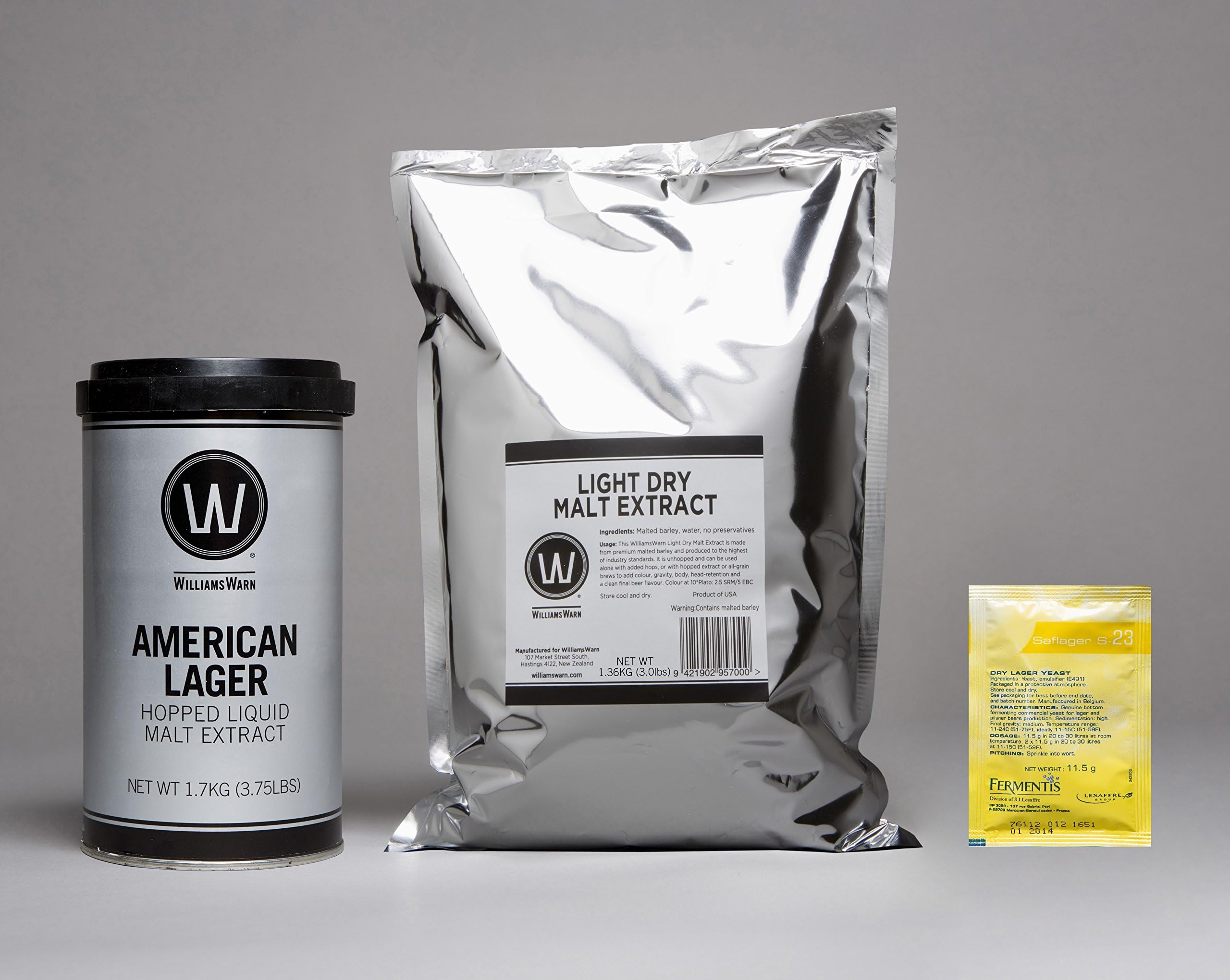 Premium American Lager No Boil Complete Beer Kit, Makes 5-6 gallons