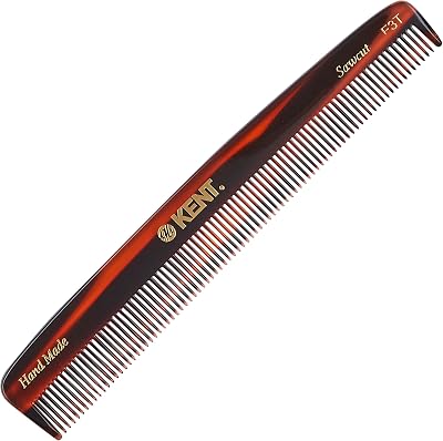 Kent Brushes Handmade Fine Comb Medium Size for Women Cellulose Acetate Gentle