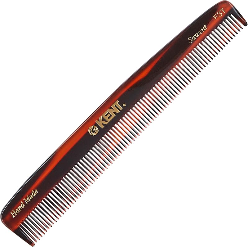 Kent Brushes Handmade Fine Comb Medium Size for Women Cellulose Acetate Gentle
