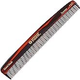 Kent F3T Tortoiseshell Fine Tooth Comb - Hair Parting and Straightening Comb for Men's &amp; Women's Dandruff Remover, Saw Cut and Hand Polished Made in England