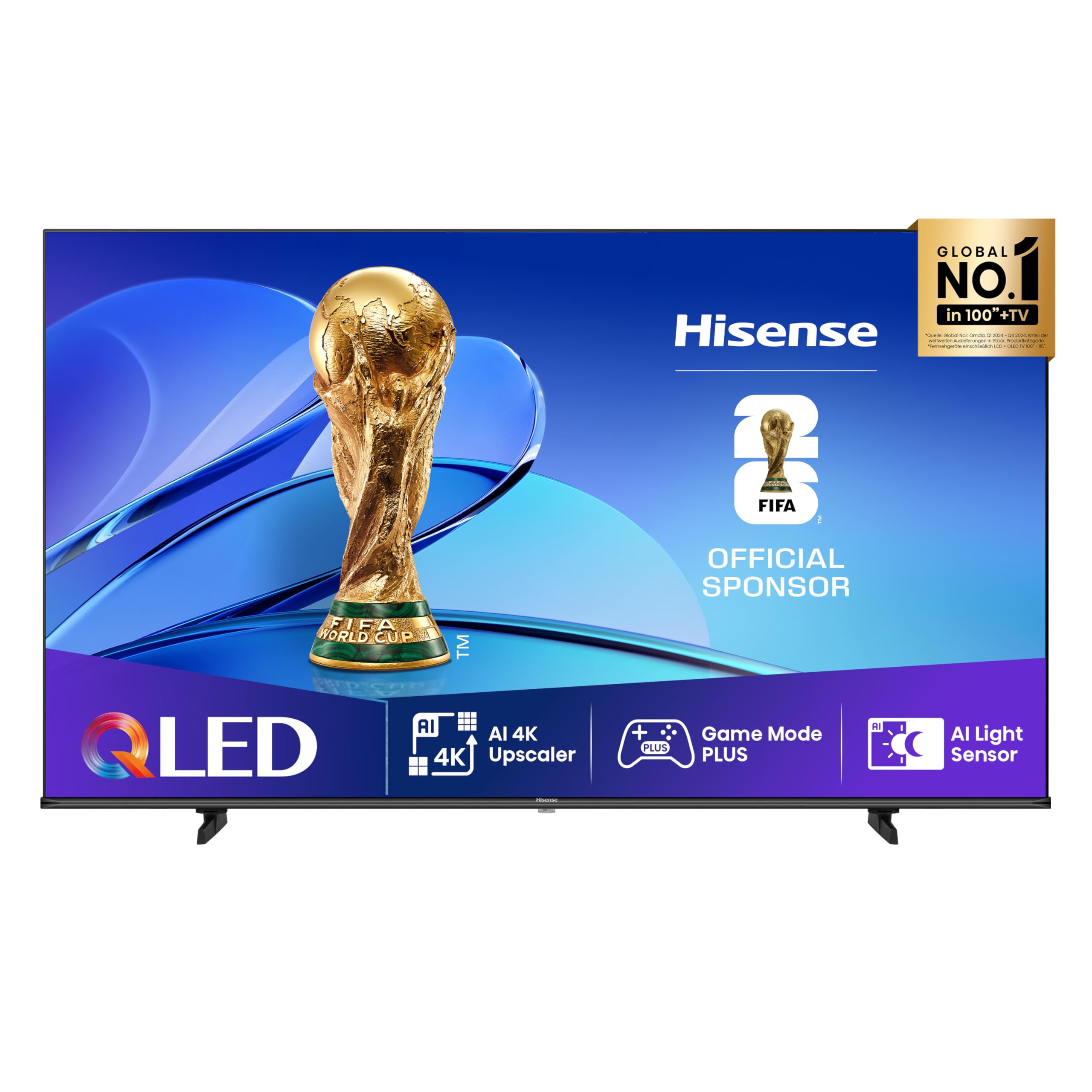 Hisense 85E7Q Fehrnseher, 85 Zoll, 4K UHD QLED, Smart TV, Game Mode Plus, Filmaker Mode, Dolby Vision Atmos, HDR10, HLG, HDR Immersive, AI 4K Upscaler, DTS:X, Sprachsteuerung [2025]
