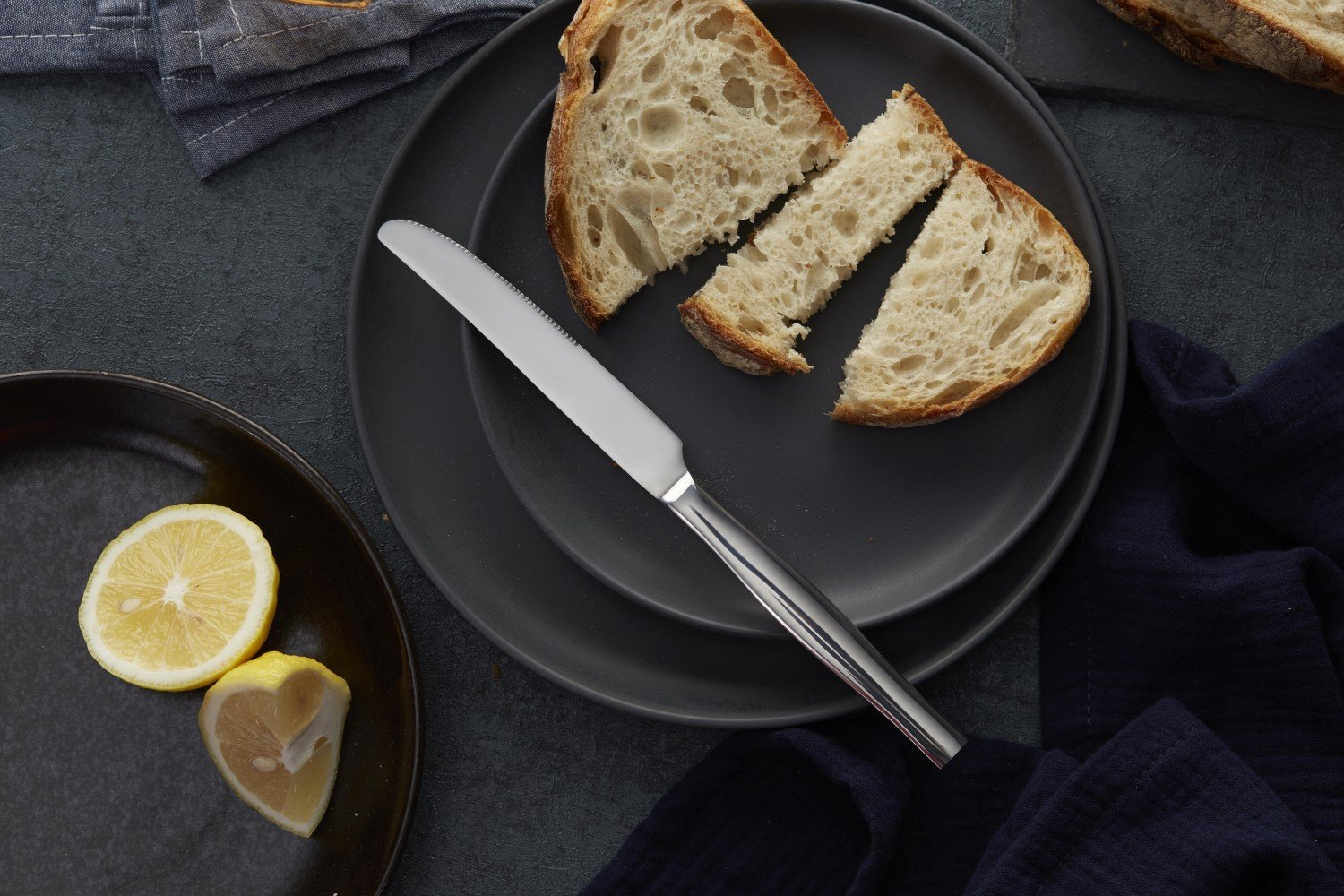 icxox Set Coltelli da Tavola 6 Pezzi, 23,5cm, Acciaio Inox Martensitico (Argento)