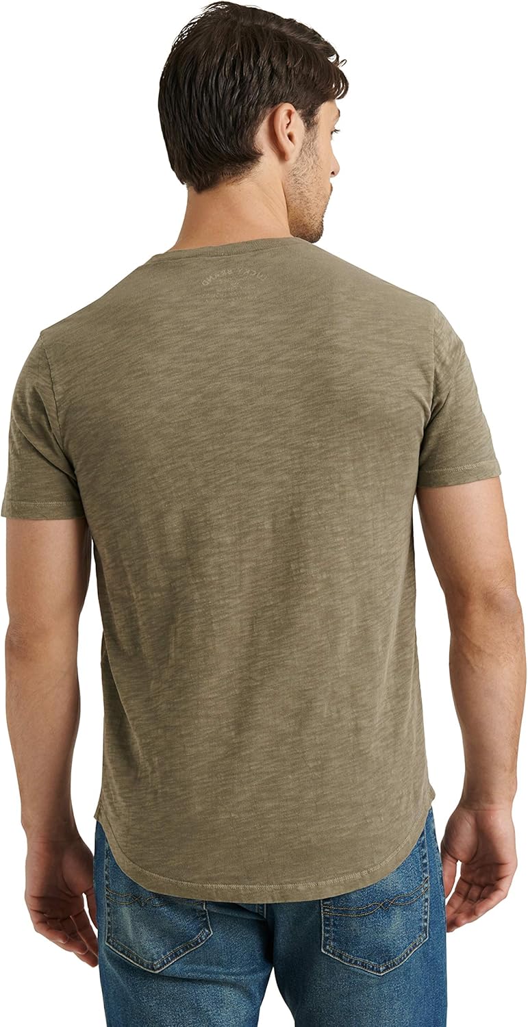 Lucky Brand Men's Short Sleeve Slub Henley T Shirt at  Men’s Clothing store