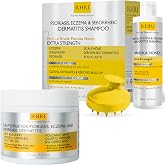 Antifungal Psoriasis Shampoo, Eczema, Shampoo, Seborrheic Dermatitis | Soothes Itching, Flaking &amp; Irritation | Repairs Scalp, Strengthens Hair, Stimulates Regrowth + Scrub