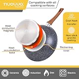 nuovva Induction Non Stick Wok Pan Deep Fry Pan 28cm with Lid view 3