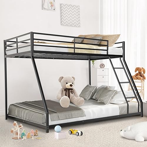 Bunk Beds Twin Over Full Size, Heavy Duty Metal Bunk Bed Frame