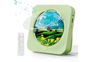 MICOCIOUS Portable CD Player with Bluetooth Desktop CD Player for Home CD Music Players with Remote Control,Timer,Built-in Dual Speakers with LED Display Home Audio Boombox FM Radio