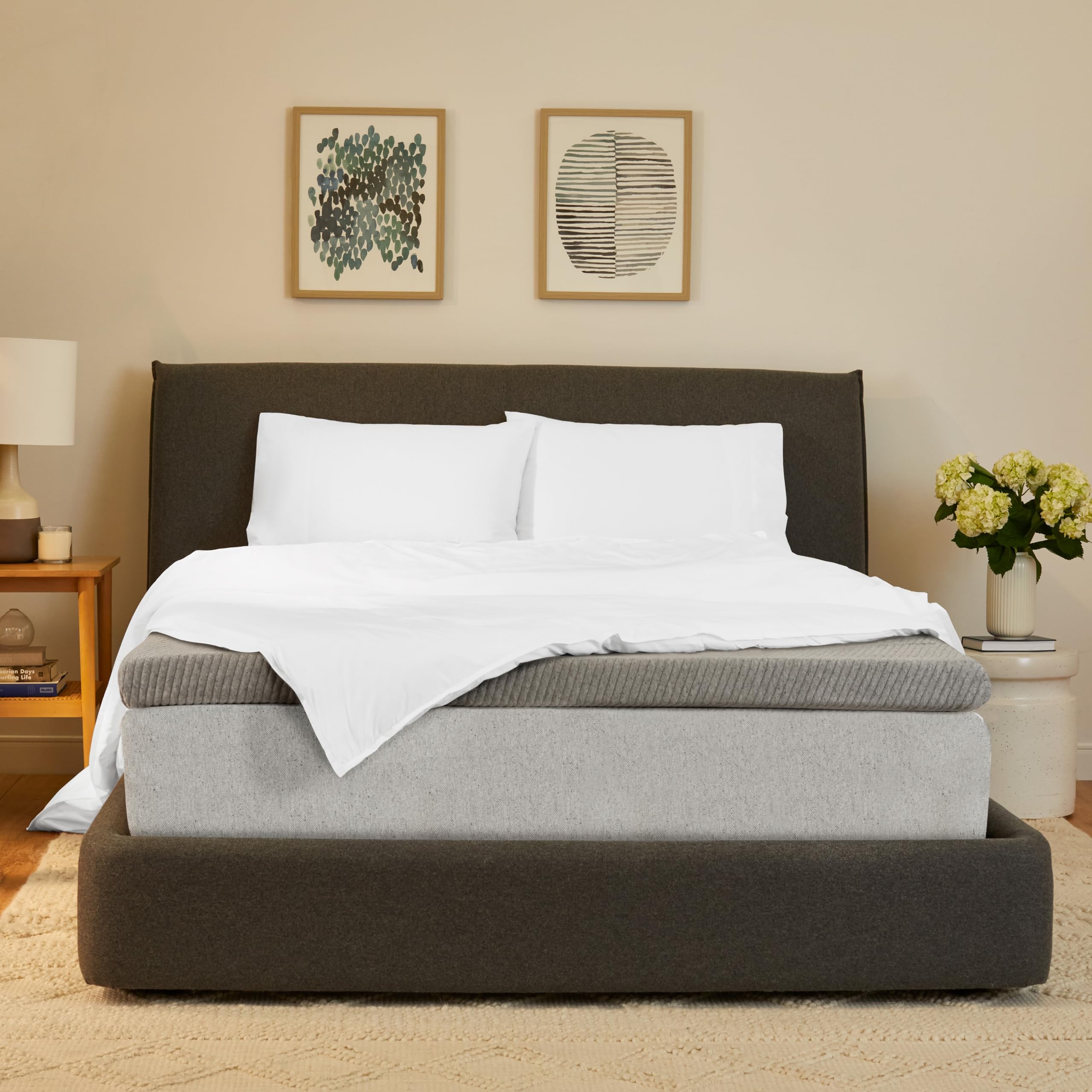 Casper Sleep Comfy Mattress Topper, 3-inch, Queen,Gray