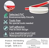 Gaahing Peel Stick Wall Molding Trim Chair Rail 3m x 2.7cm Self-Adhesive DIY view 3