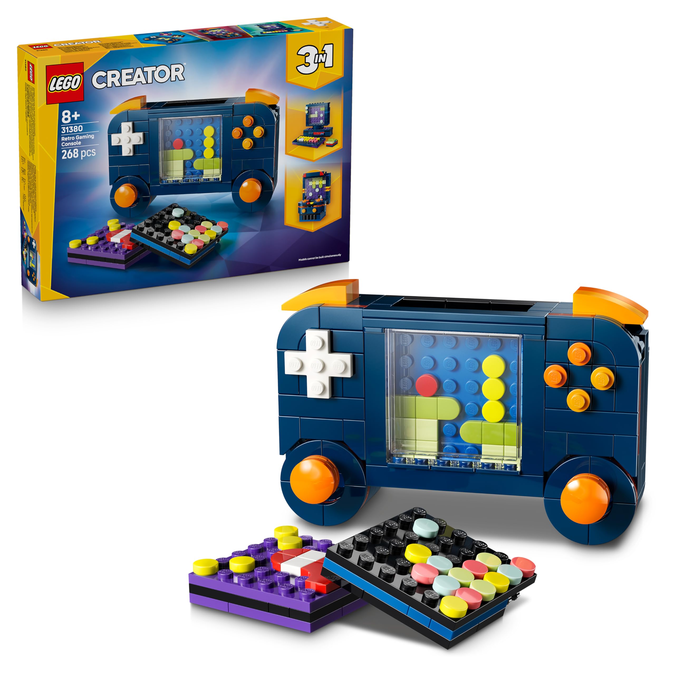 LEGO Creator 3-in-1-Set Retro-Spielkonsole - Kinder Spielzeug & Bauset - Modellbau mit 3 Bauoptionen: Konsole, Computer oder Spielautomat - Kreatives Geschenk für Mädchen und Jungen ab 8-31380