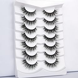 Pooplunch False Eyelashes Cat Eye Fluffy Lashes 8D