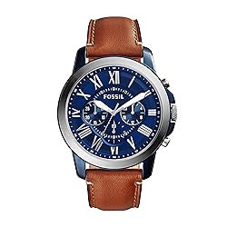 Fossil Men's Grant 44mm Quartz Stainless Steel and