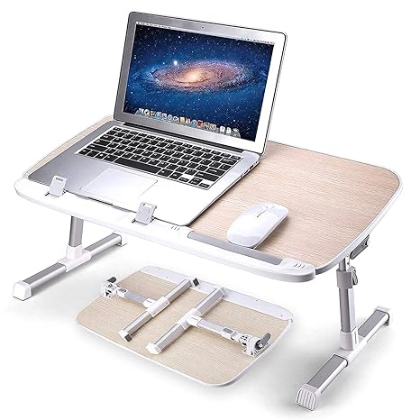 Abovetek Folding Laptop Table Stand For Bed Portable Lap Desk