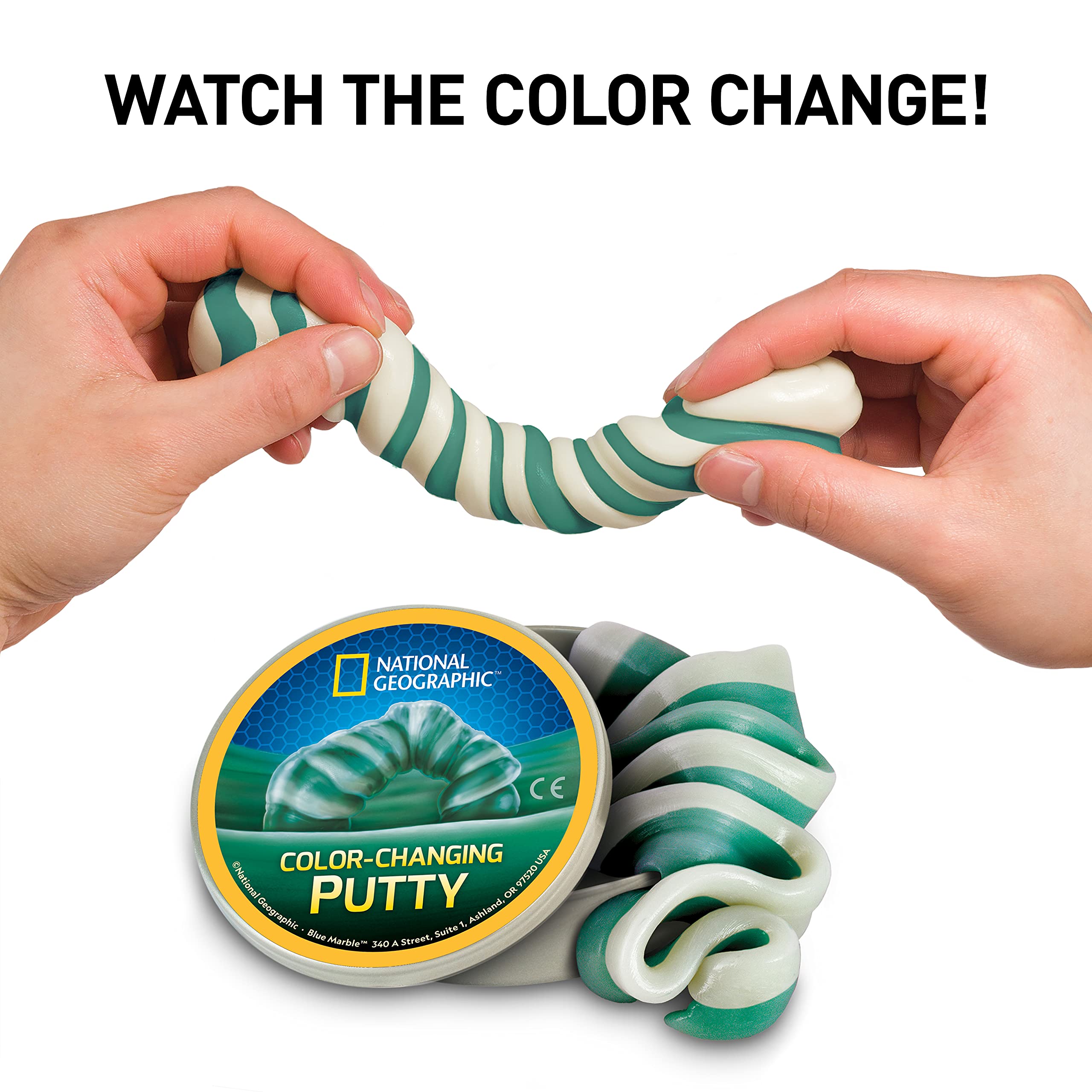 NATIONAL GEOGRAPHIC Mega Slime Kit & Putty Lab - 4 Types of Slime Plus 4 Types of Putty Including Magnetic, Slime Kit for Boys and Girls, Sensory Toy & Science Kit